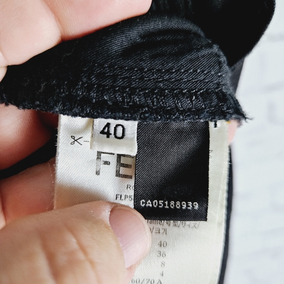 FENDI | cutoff denim embroidered monster eyes jean shorts - Picture 6 of 13